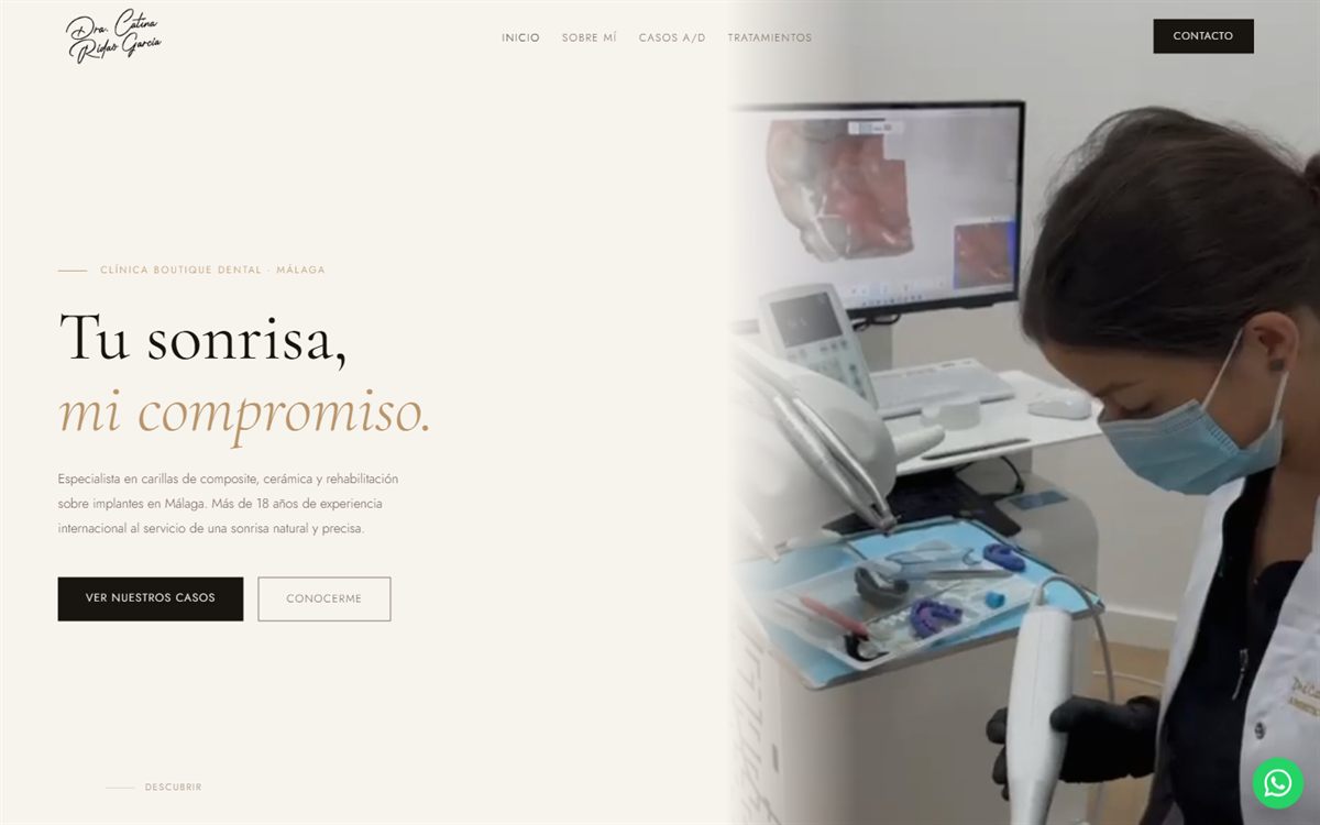 Captura de la web de la Dra. Catina Ridao García