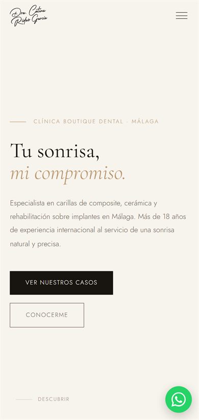 Captura móvil de la web de la Dra. Catina Ridao García