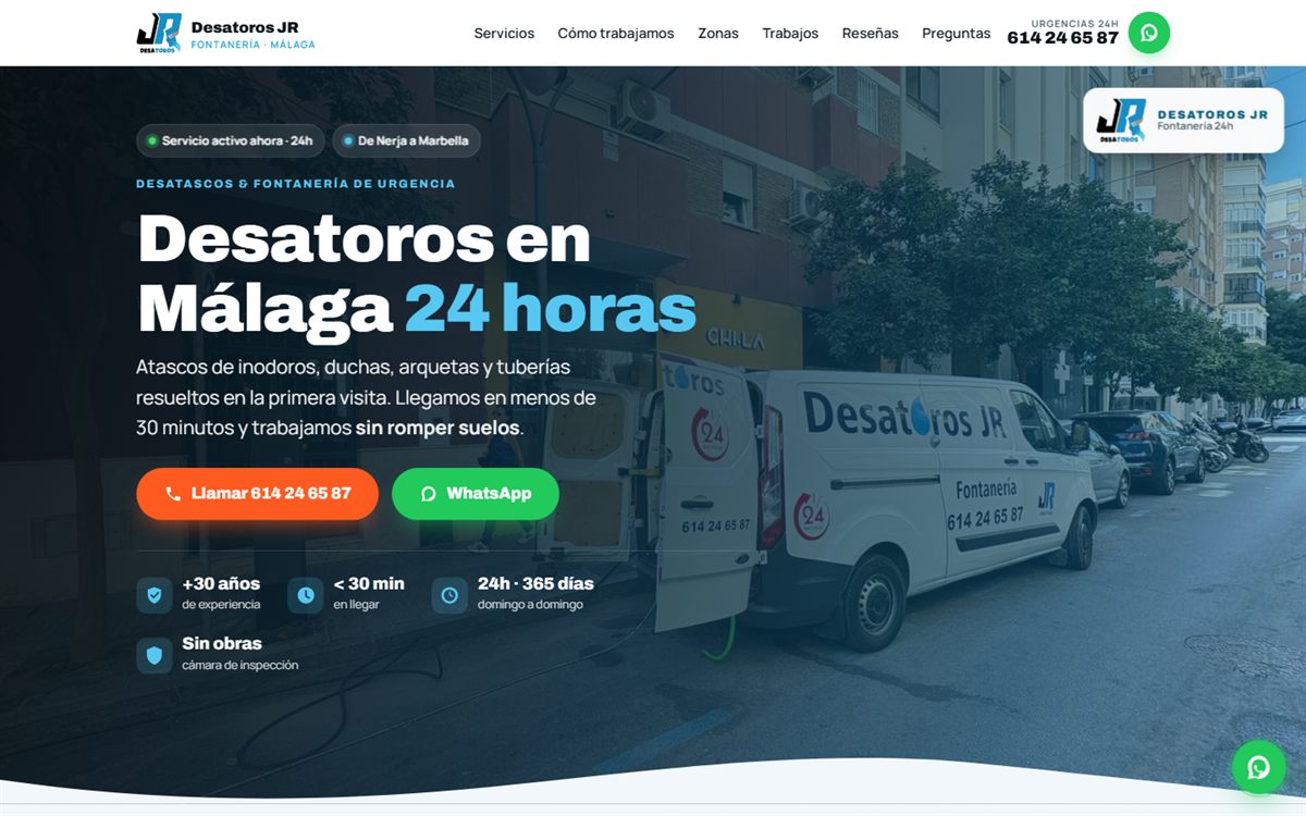 Captura de la web de Desatoros JR